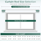 White Curtain Rods for Windows 36 to 240 Inch, Size:36-240 Inch - Image 5