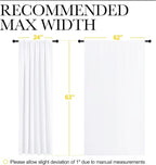 NICETOWN White Curtains, 50% Light Blocking Curtain Panels - Image 7