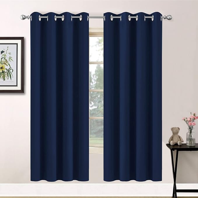 Yakamok Blackout Curtains with Grommet Thermal Insulated Room Darkening Window by Yakamok