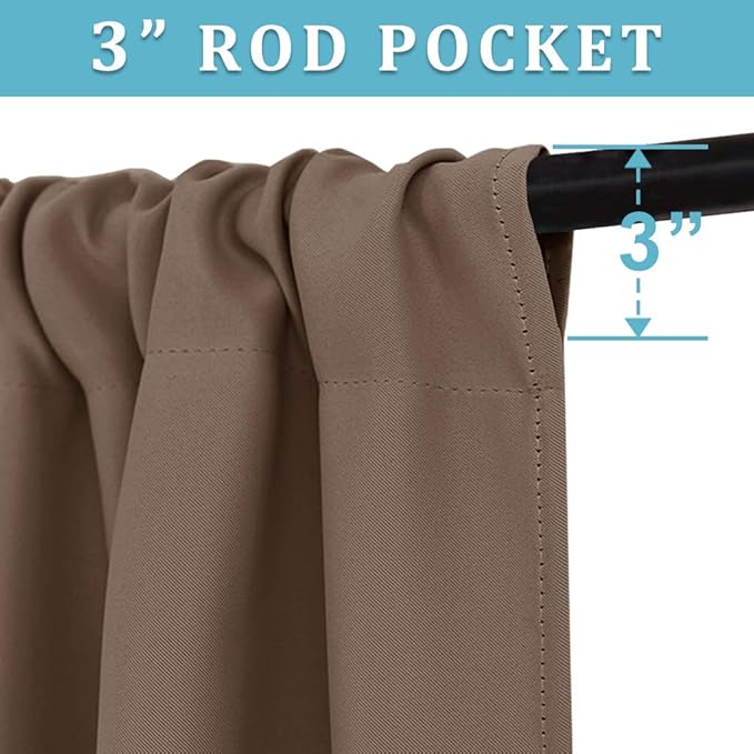 RYB HOME Short Blackout Curtains - Image 2
