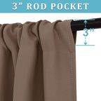 RYB HOME Blackout Curtains for Bedroom Living Room 63 inches Long, Thermal - Image 2