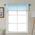 Gwine Sky Blue Valances for Windows, Small Light Filtering Rod Pocket Cafe by Gwine