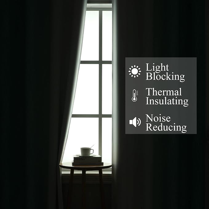 Estelar Textiler Teal and Greyish White Ombre Blackout Curtains 90 Inch Length - Image 3