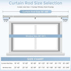 VOIIY 2 Pack Curtain Rods for Windows 48 to 84 Inch, Modern Adjustable Heavy - Image 5