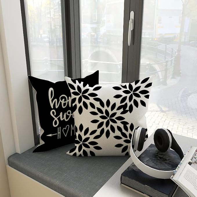 YCOLL Pillow Covers 16x16 Set of 4, Modern Sofa Throw Pillow Cover, Decorative - Image 5