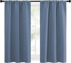 NICETOWN Kitchen Curtains, Short Blackout Curtains & Drapes, Small Window Rod - Image 2