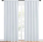 NICETOWN Greyish White Bedroom Curtain Panels - Image 2