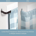 Blu-Pier Tech Heavy Duty Single Rod, Lock Seam Curtain Rod 18 to 28-Inch - Image 2