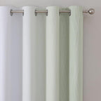Estelar Textiler Sage Green and Greyish White Gradient Blackout Curtains - Image 4