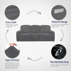 PureFit Super Stretch 3 Seats Recliner Sofa Couch Cover - Image 3