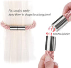 NICEEC 2 Pack Strong Magnetic Curtain Tiebacks Modern Simple Style Drape Tie - Image 4