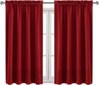 DWCN Christmas Burgundy Room Darkening Blackout Curtains - Image 9