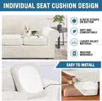 H.VERSAILTEX Modern Velvet Plush 4 Piece High Stretch Sofa Slipcover Furniture - Image 6
