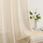 MIULEE 2 Panels Solid Color Sheer Window Curtains Elegant Window Voile - Image 4