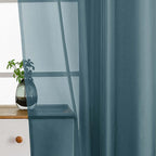 Window Sheer Curtains 45 Inches Length, Voile Short Curtains - Image 5