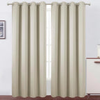 LEMOMO Blackout Curtains 66 x 95 inch/Light Beige Curtains Set of 2 by Lemomo