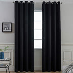 Yakamok Thermal Insulated Blackout Curtains Solid Grommet Window Drapery by Yakamok