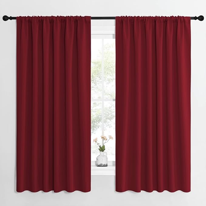 NICETOWN Christmas Patio Door Blackout Curtains, Noise Reducing Curtains and by NICETOWN