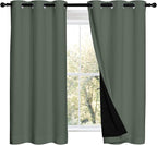 NICETOWN 100% Blackout Curtains 54 inches Long, Double-Deck Completely Blackout - Image 2