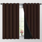 Yakamok 100% Blackout Curtains for Bedroom, 2 Thick Layers Thermal Insulated by Yakamok