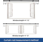 Small Curtain Rods for Windows 30" to 60" 5/8 Inch Standard Decorative Black - Image 5