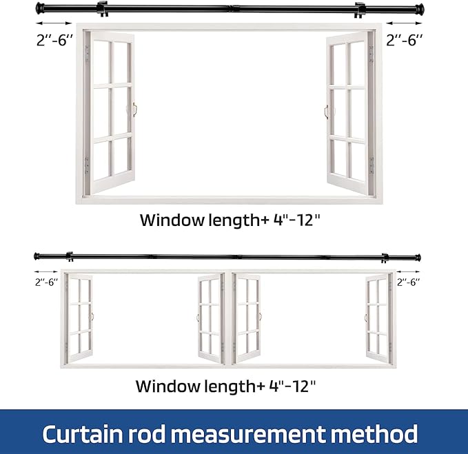 Standard Decorative Window Curtain Rods 30 to 88 Inch, 5/8 Inch Diameter Small - Image 6