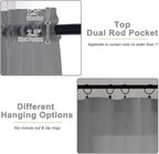 Grey Sheer Curtains for Bedroom Living Room 96 Inches Long 2 Panels, Modern - Image 4