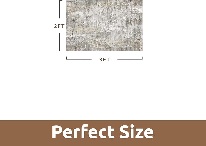 2 x 3 Small Area Rug Indoor Entryway Rug Machine Washable Non Slip Low Pile - Image 2