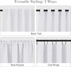 PONY DANCE 50% Light Filtering Curtains 84 inch Long, Back Tab & Rod Pocket - Image 5