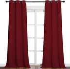NICETOWN Christmas Burgundy Red Blackout Drapes by NICETOWN