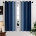 Yakamok Blue and Greyish White Ombre Curtains 63 Inch Length, Room Darkening by Yakamok