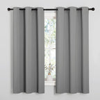 NICETOWN Silver Grey Thermal Insulated Grommet Blackout Curtains, Kids Window by NICETOWN