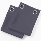 LEMOMO Blackout Curtains 66 x 72 Inch Long Grey Curtains Set of 2 Panels Room - Image 9