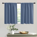 RYB HOME Short Stone Blue Blackout Curtains by RYBHOME