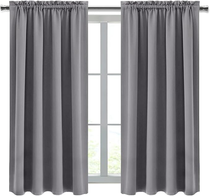 DWCN Grey Blackout Curtains for Bedroom – Rod Pocket Thermal Insulated Energy - Image 9