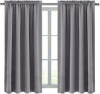 DWCN Grey Blackout Curtains for Bedroom – Rod Pocket Thermal Insulated Energy - Image 9