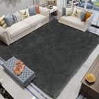 Latepis Large Rugs for Bedroom Dark Grey 6.7x10 Faux Sheepskin Fur Rug for by Latepis