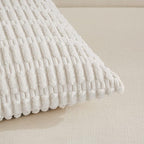 Fancy Homi 4 Packs Pure White Decorative Throw Pillow Covers 16x24 Inch - Image 4