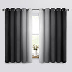 Yakamok Room Darkening Ombre Curtains 63 Inch Length, Light Blocking Grommet by Yakamok