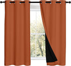 NICETOWN 100% Blackout Curtains 54 inches Long, Double-Deck Completely Blackout - Image 2