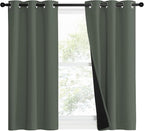 NICETOWN 100% Blackout Curtains 40" Long, Pair of Energy Smart & Noise Blocking - Image 2
