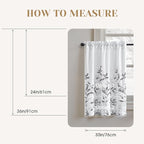 HOMEIDEAS Kitchen Curtains, Short Non-See-Through Privacy 30X24 Inch Length - Image 6