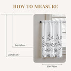 HOMEIDEAS Kitchen Curtains, Short Non-See-Through Privacy 30X36 Inch Length - Image 6