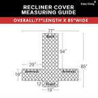 Easy-Going Recliner Sofa Slipcover Reversible Sofa Cover Water Resistant Couch - Image 5