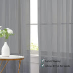 Chyhomenyc 120 Inch Long Sheer Curtains - Image 7