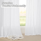 RYB HOME White Kitchen Curtains - Image 5
