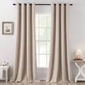 MIULEE 100% Blackout Linen Textured Curtains by MIULEE