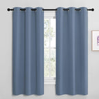 NICETOWN Short Curtains for Kitchen, Thermal Insulated Solid Grommet Blackout by NICETOWN