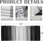 Emvency 2 Pack Valances Window Treatments, Striped Geometric Modern Minimalist - Image 3