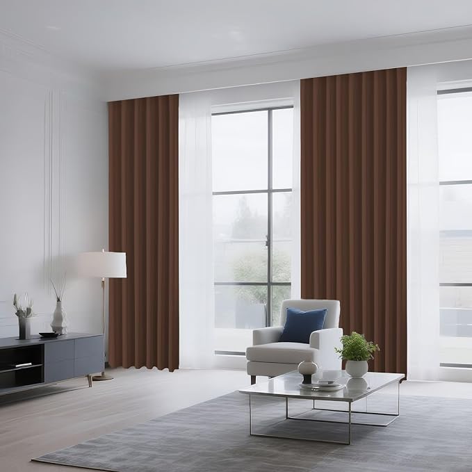 CUCRAF Brown Blackout Curtains 72 inch Length 2 Panels Set, Rod Pocket Room - Image 8
